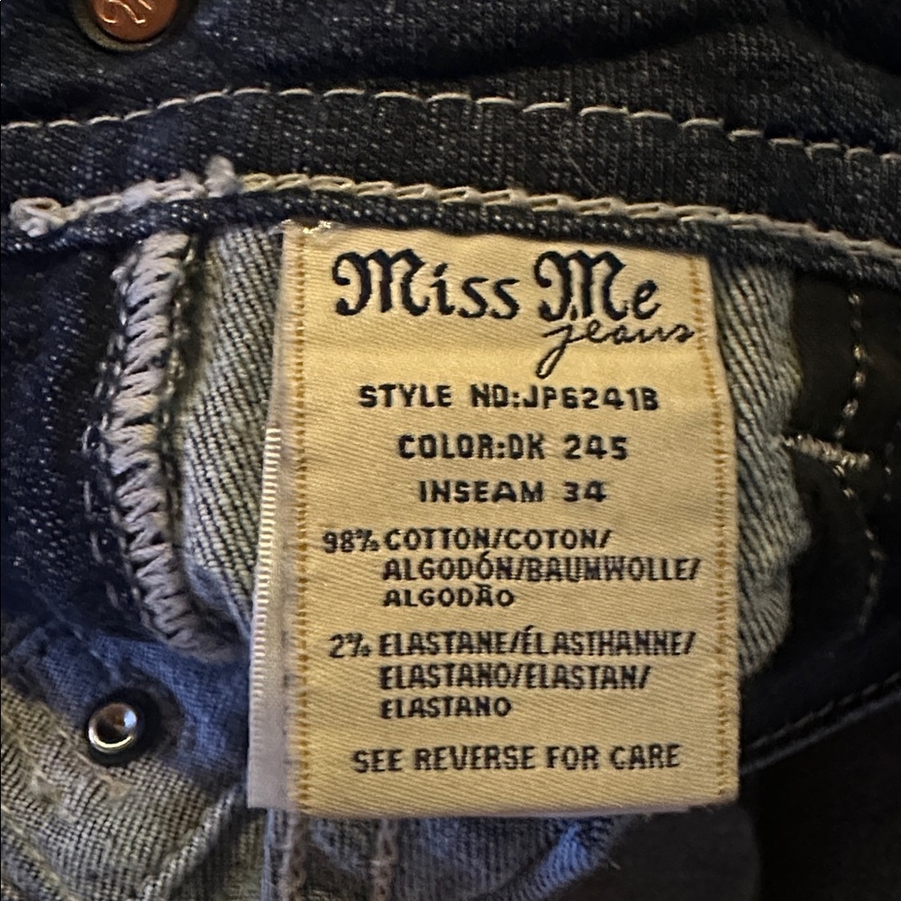 Women’s Miss Me Bootcut Jeans with Flowers - Picture 4 of 6
